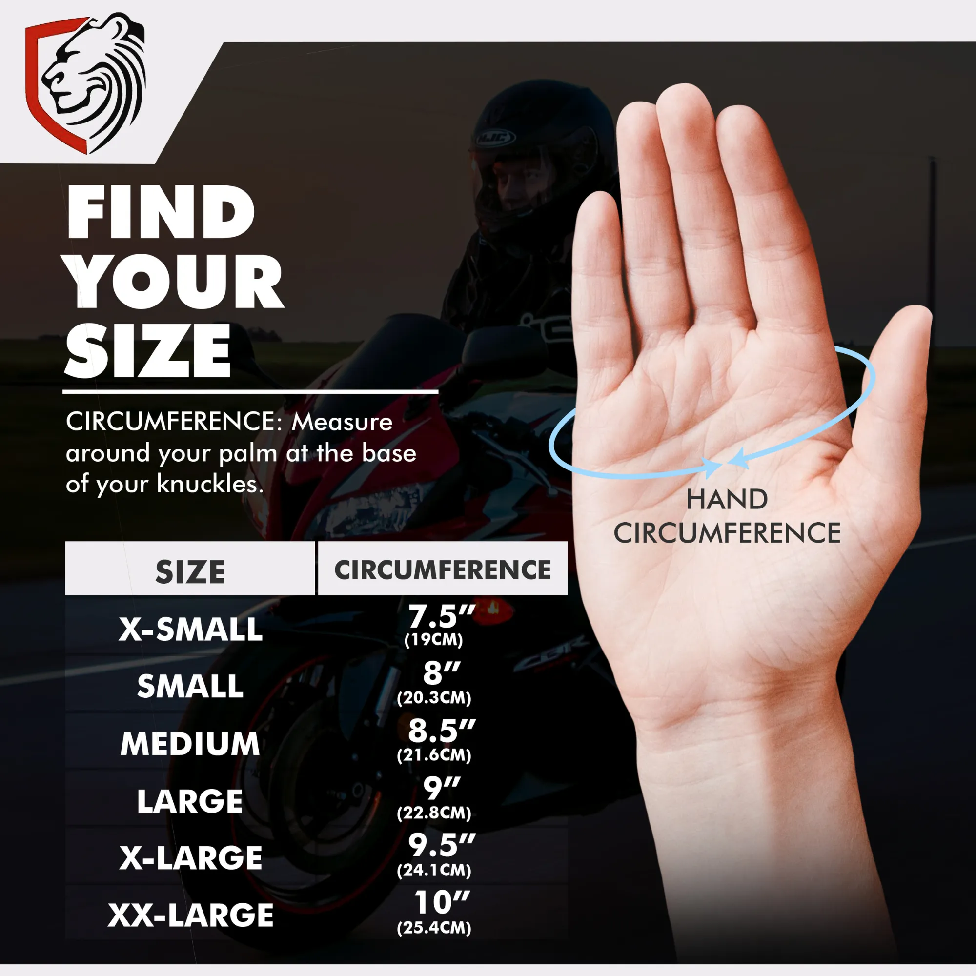 Genuine Leather Full Gauntlet Motorcycle Gloves - Black