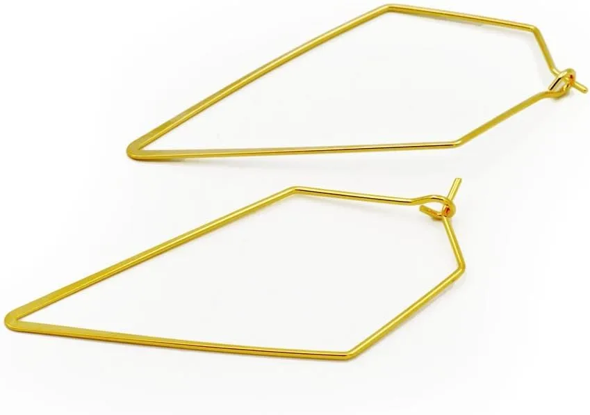 Geometric Brass Earring Minimalist Geometric Jewelry BE129-G BE 129-S