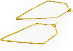 Geometric Brass Earring Minimalist Geometric Jewelry BE129-G BE 129-S