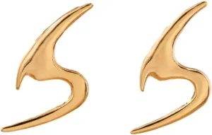 Gilded women's earrings, minimalist earrings, geometric S-shaped exaggerated earrings, women's fashionable earrings