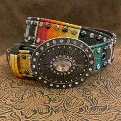 Girls Serape Belt Oval Buckle