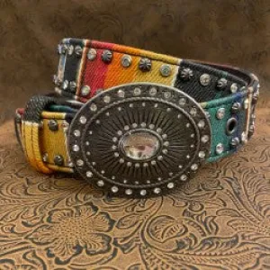 Girls Serape Belt Oval Buckle
