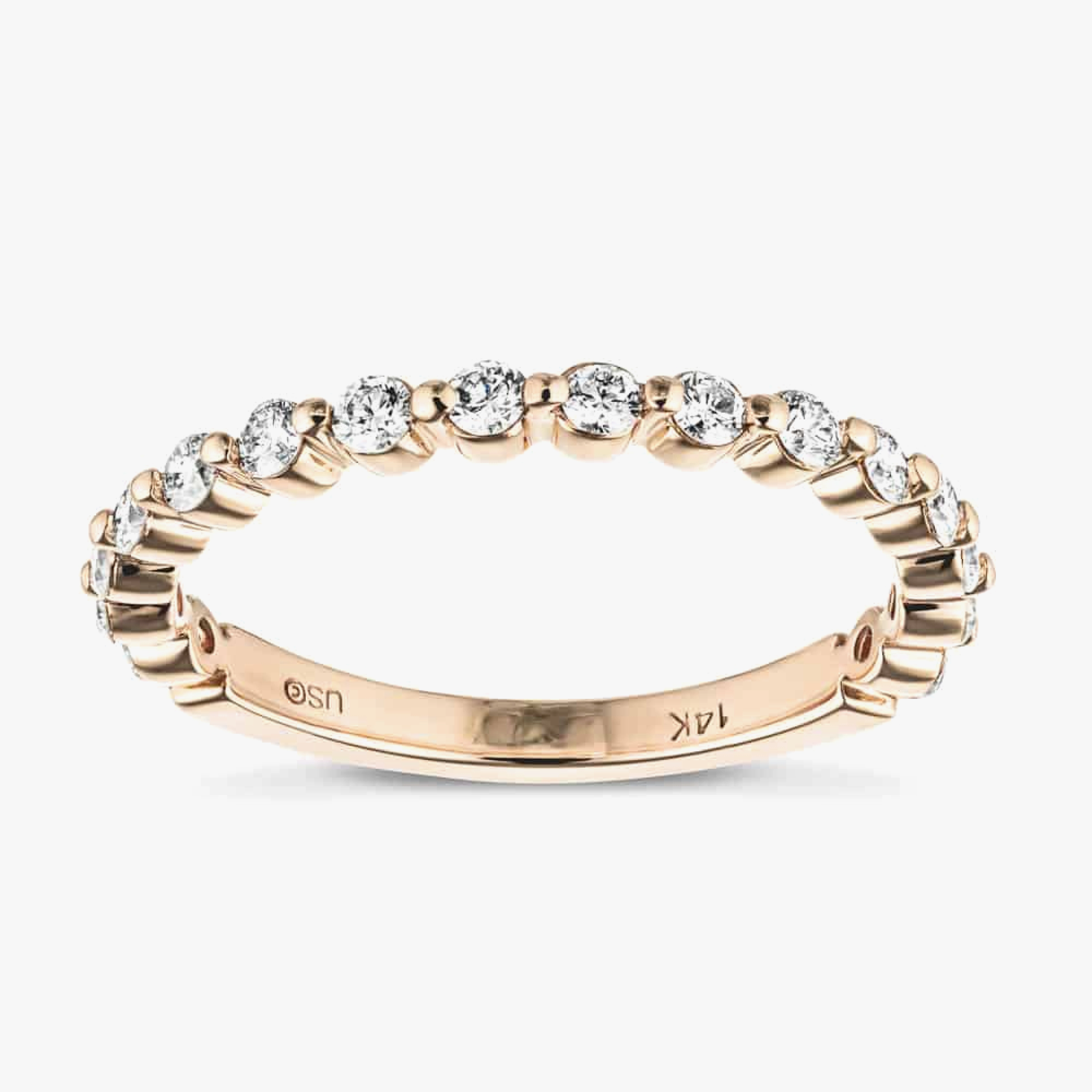 Willow 1/2 ctw Round Lab Grown Diamond Shared Prong Wedding Band Classic Vibe Simple Look