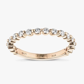 Willow 1/2 ctw Round Lab Grown Diamond Shared Prong Wedding Band Classic Vibe Simple Look