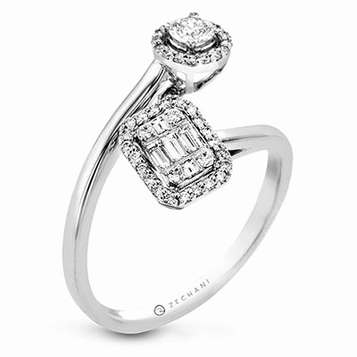 ZR1892 Right Hand Ring in 14k Gold with Diamonds Timeless Trend Simple Style