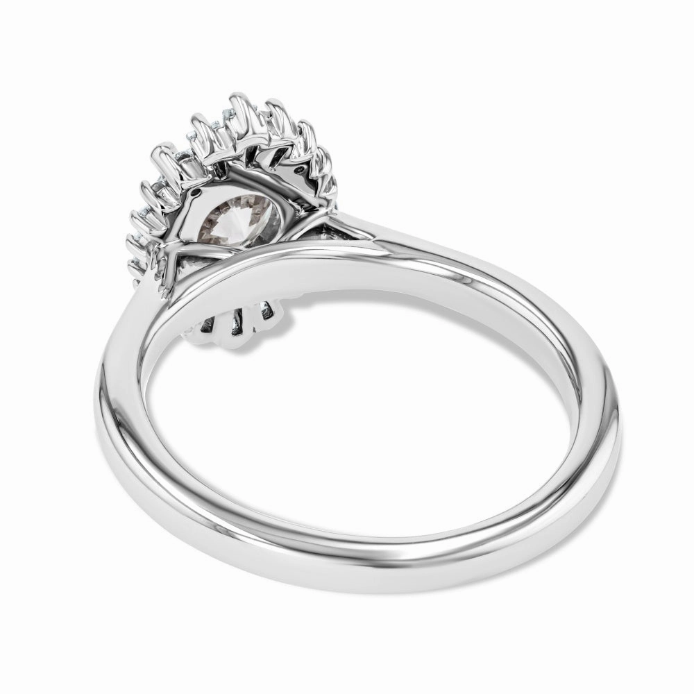 Goddess Vintage Round Lab Grown Diamond Vintage Halo Engagement Ring Luxury Jewelry