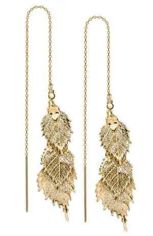 Gold Aspenglow Threader Earrings