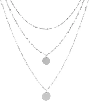 Gold Color Layered Necklaces Set/Set of 3 Layered Necklaces Disk Necklaces Layering Necklaces Layered for Women