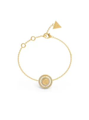 Gold Crystal Eternelle Coin Bracelet
