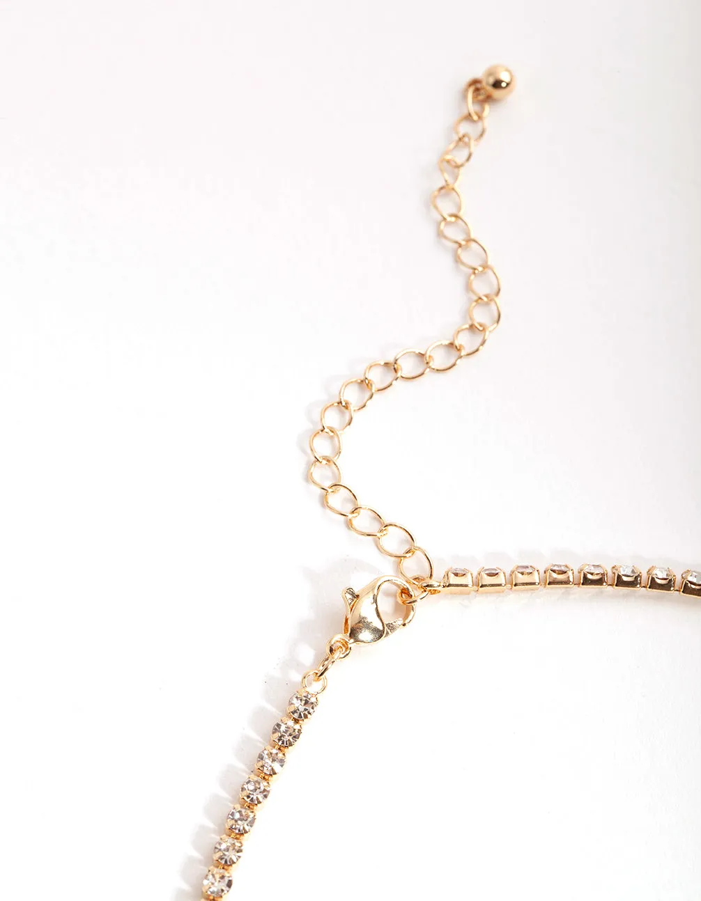 Gold Diamante Butterfly Choker