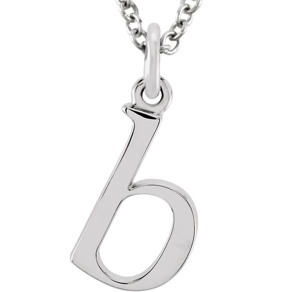 Gold Elegant Lowercase 'b' Initial Choker Necklace
