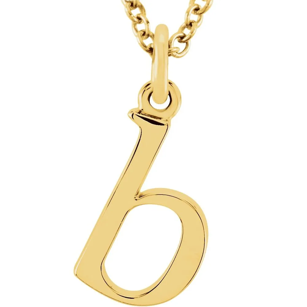 Gold Elegant Lowercase 'b' Initial Choker Necklace