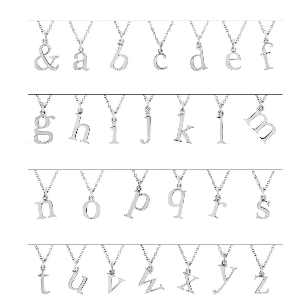 Gold Elegant Lowercase 'b' Initial Choker Necklace