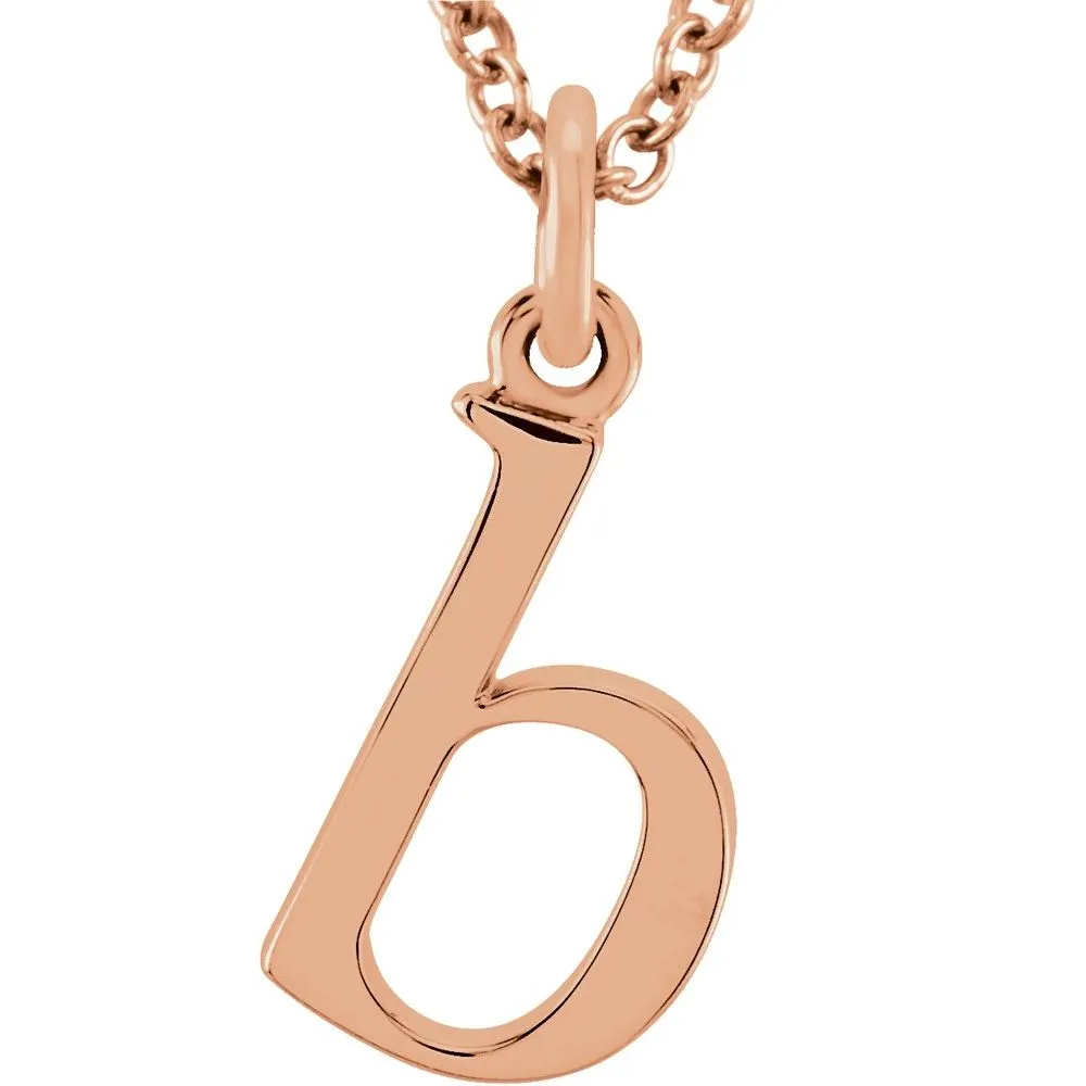 Gold Elegant Lowercase 'b' Initial Choker Necklace