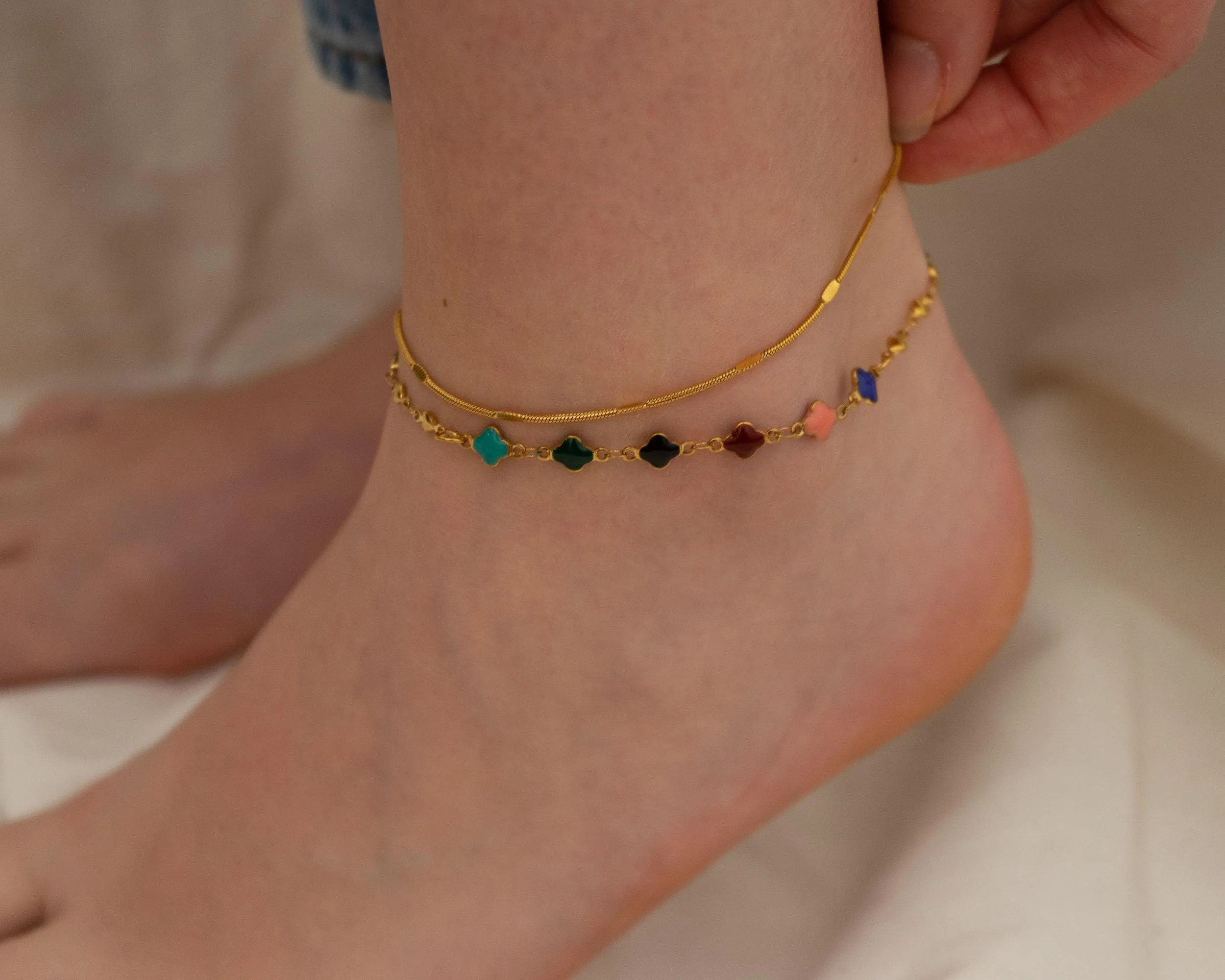 Gold Evil Eye Anklet