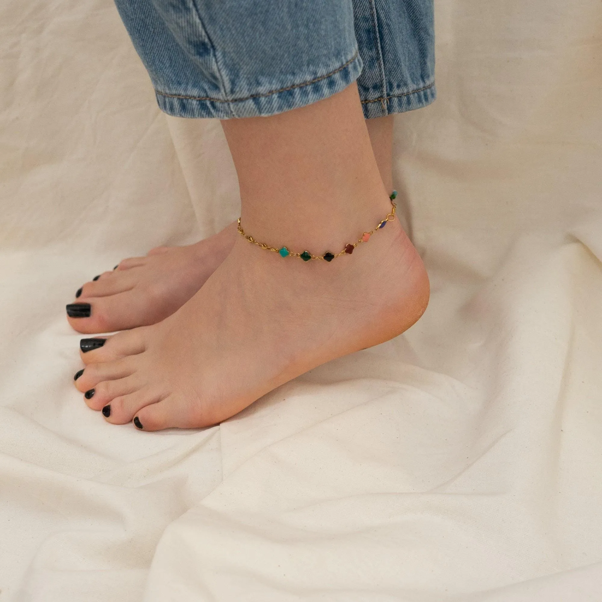 Gold Evil Eye Anklet