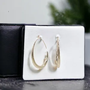 Gold or Silver Waterdrop Hoop Earrings