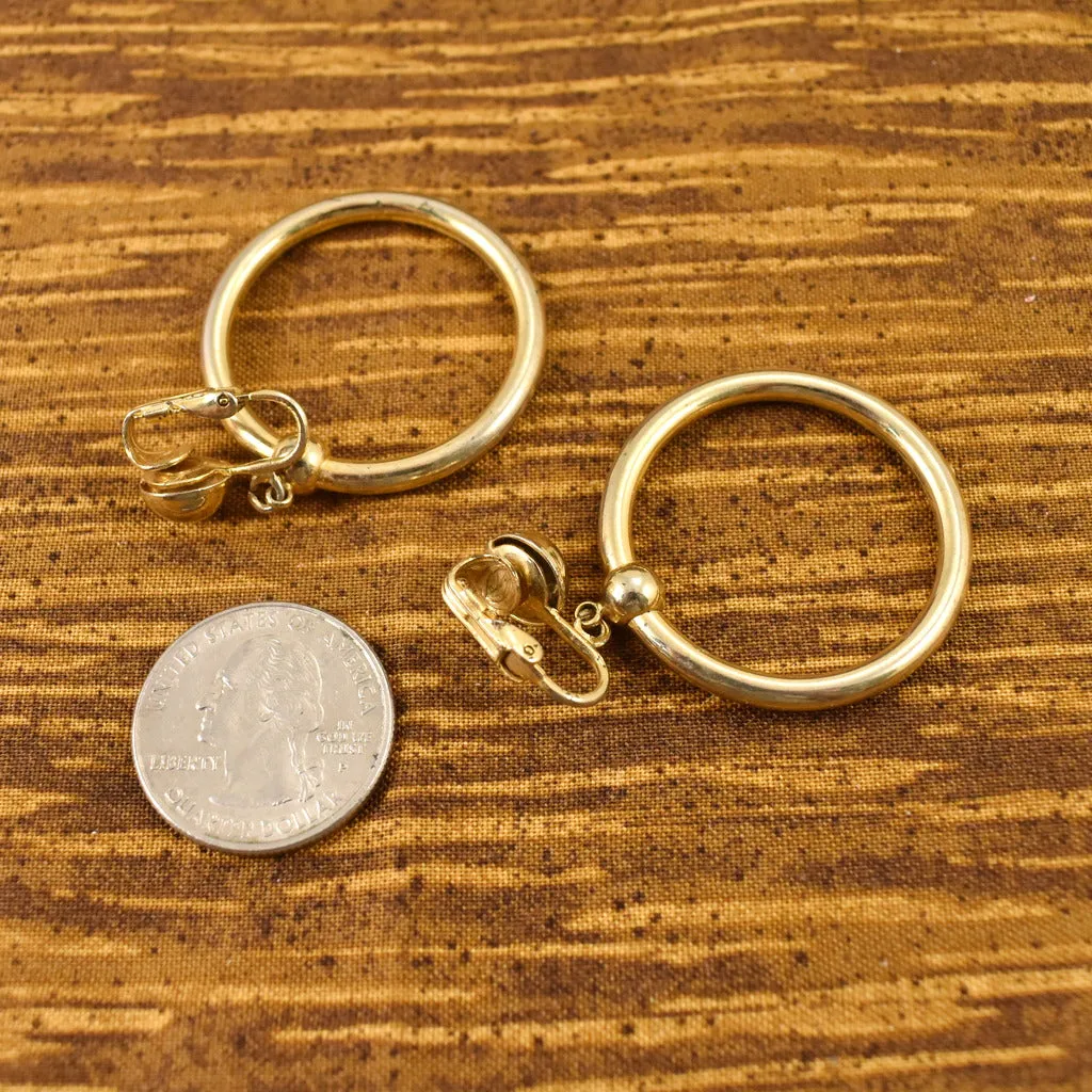 Gold Ring Hoop Earrings