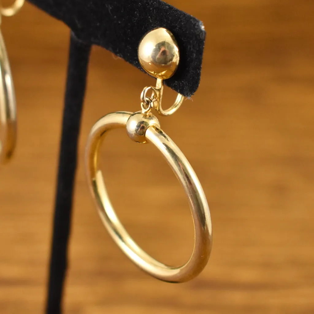 Gold Ring Hoop Earrings