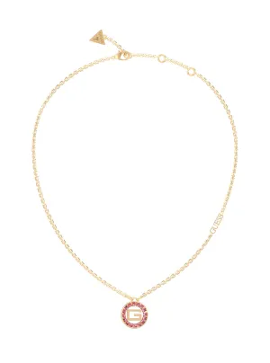 Gold Rose G Logo Necklace