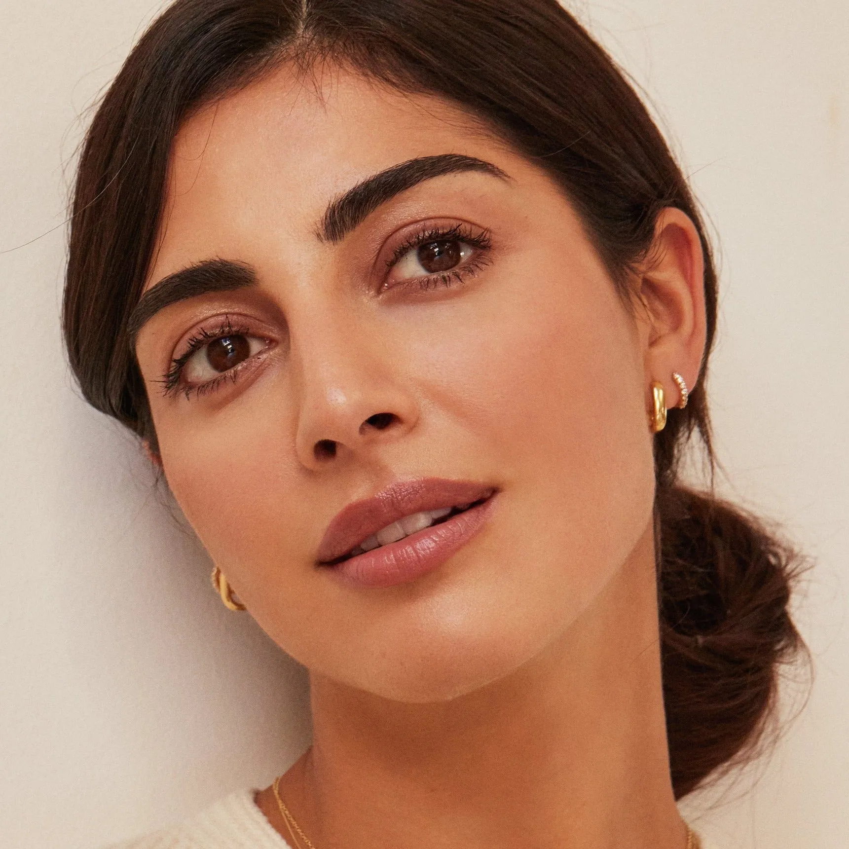 Gold Thick Squared Hoop Earrings