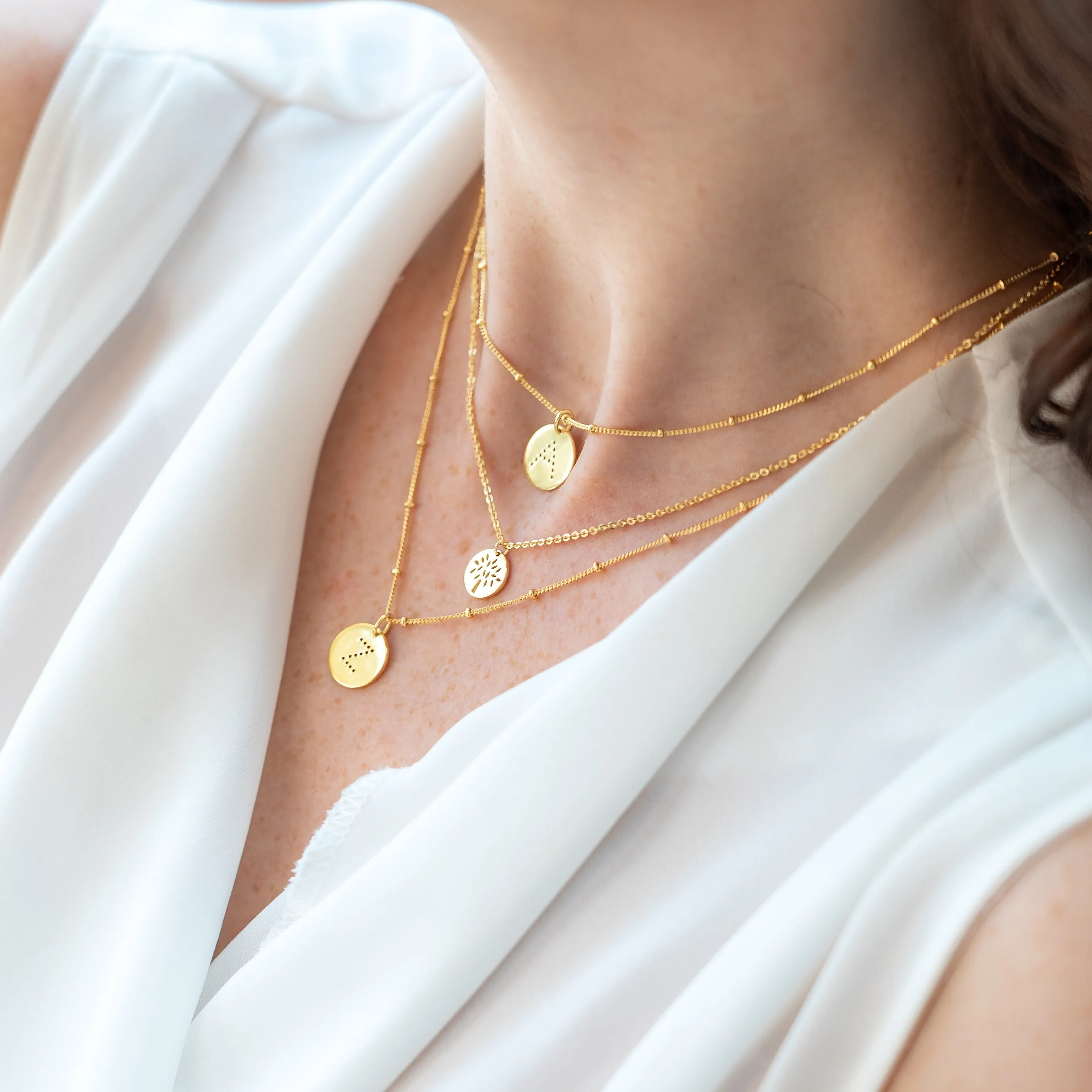 Gold Vermeil Alphabet F Necklace