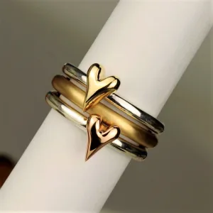 Gold Wild Heart Stacking Ring Set