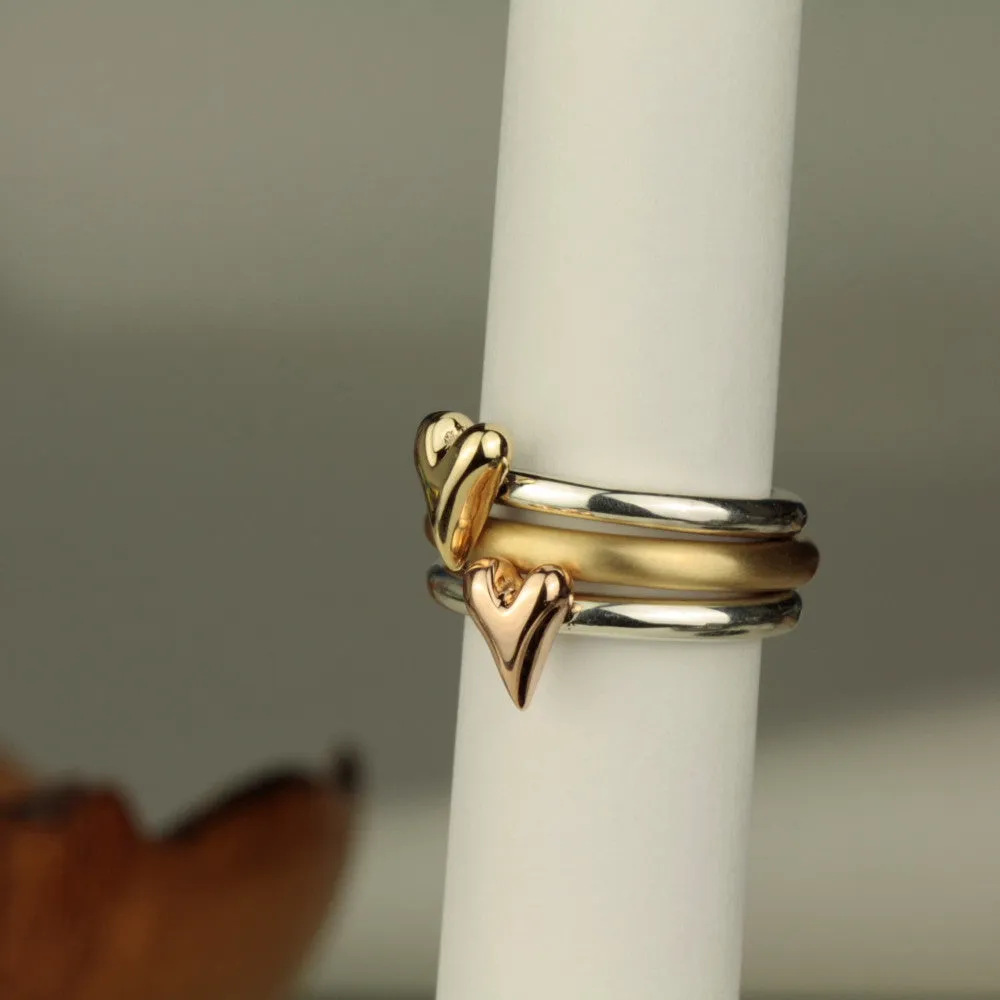 Gold Wild Heart Stacking Ring Set