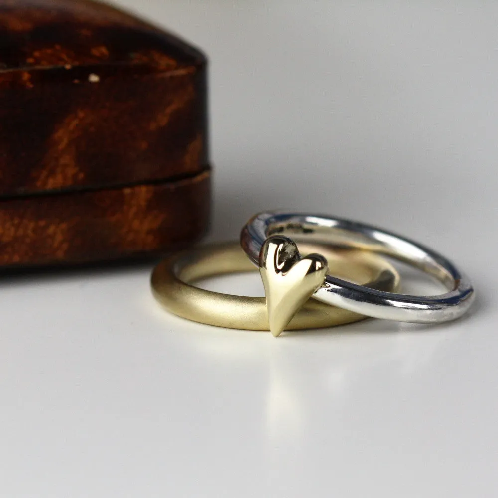 Gold Wild Heart Stacking Ring Set