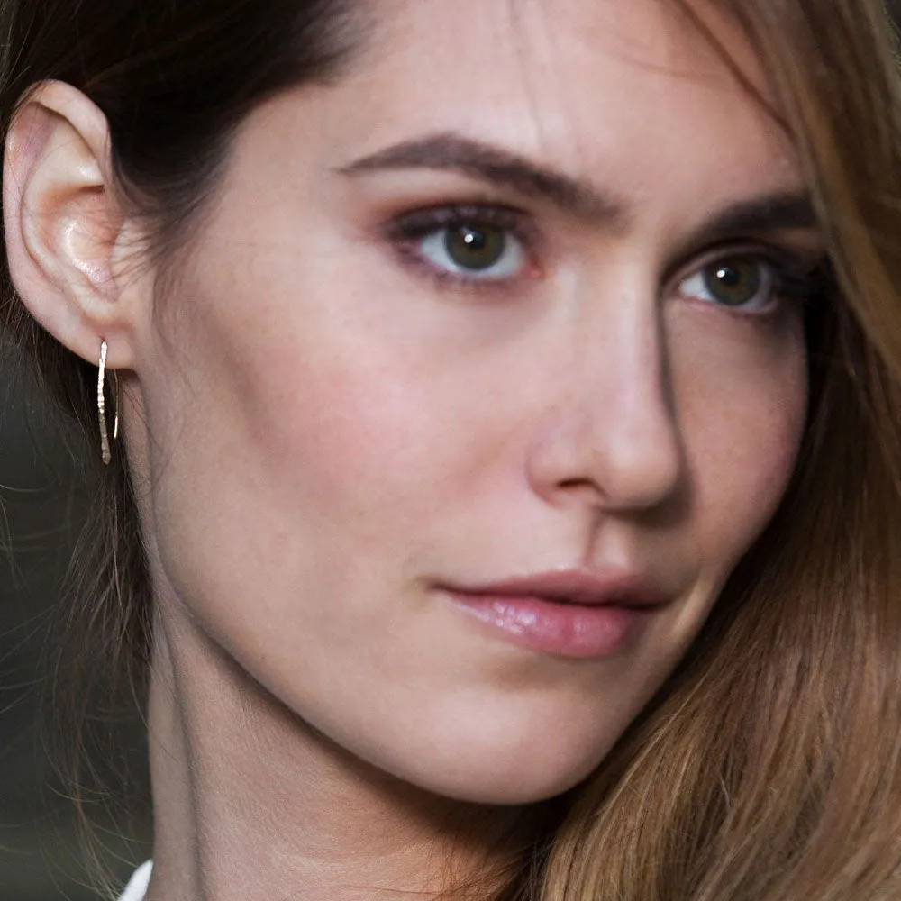Gold Wishbone Threader Earrings