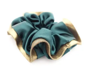 golden dazzling trim vivid satin scrunchies women hair elastic scrunchy accessory