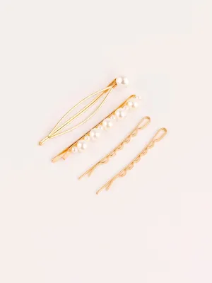 Golden Hair Pin Set