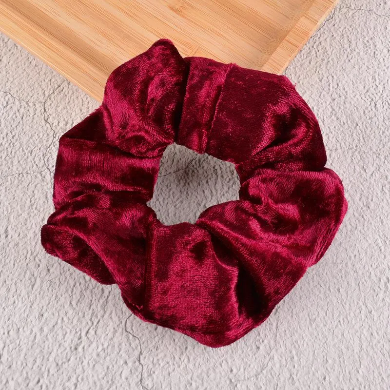 Golden velvet large intestine Hair Scrunchies JDC-HS-K039