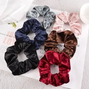 Golden velvet large intestine Hair Scrunchies JDC-HS-K039