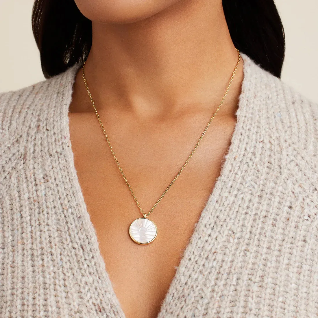 Gorjana Sunset Etched Necklace