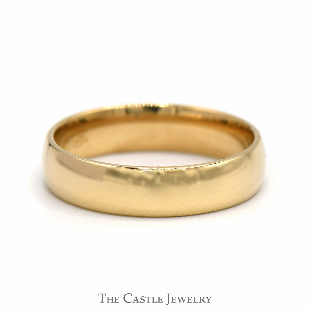 Affordable Product Creative Bauble 5.25mm Polished Comfort Fit Wedding Band in 14k Yellow Gold