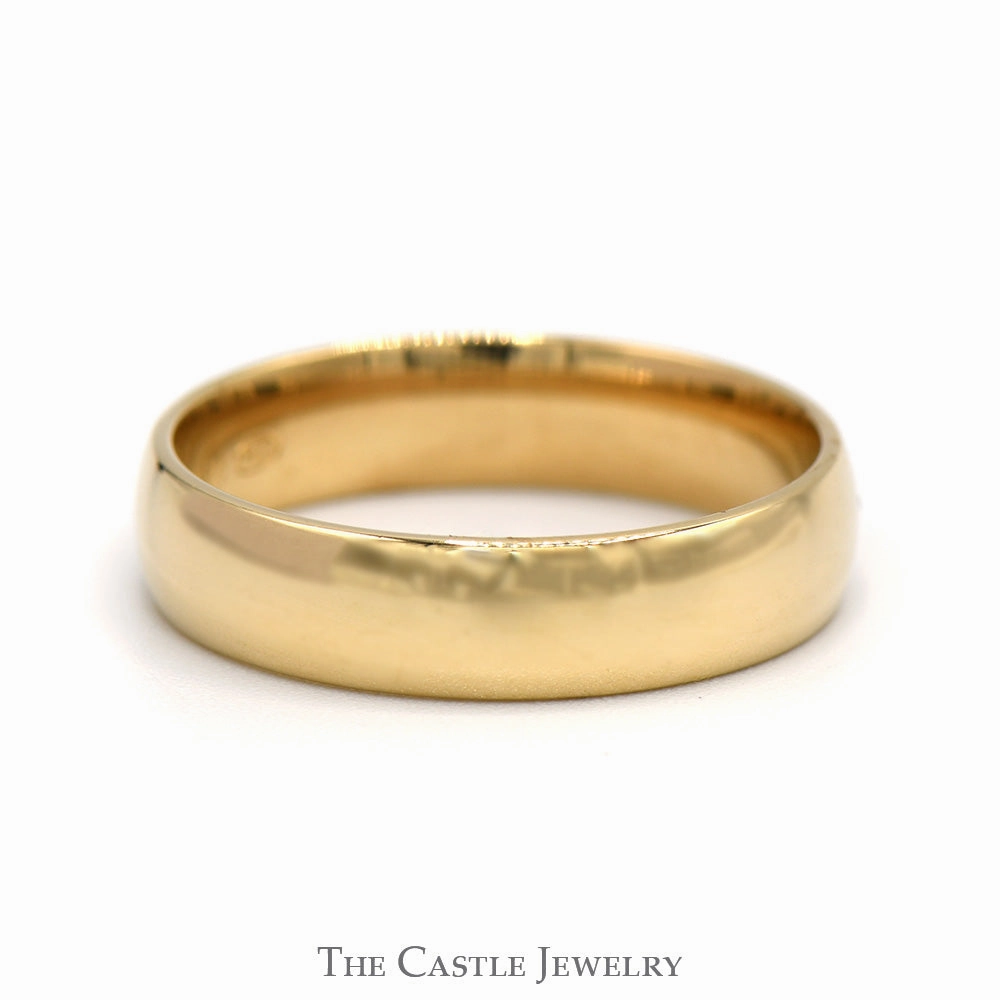 5.25mm Polished Comfort Fit Wedding Band in 14k Yellow Gold Low-Cost Work Stylish Form