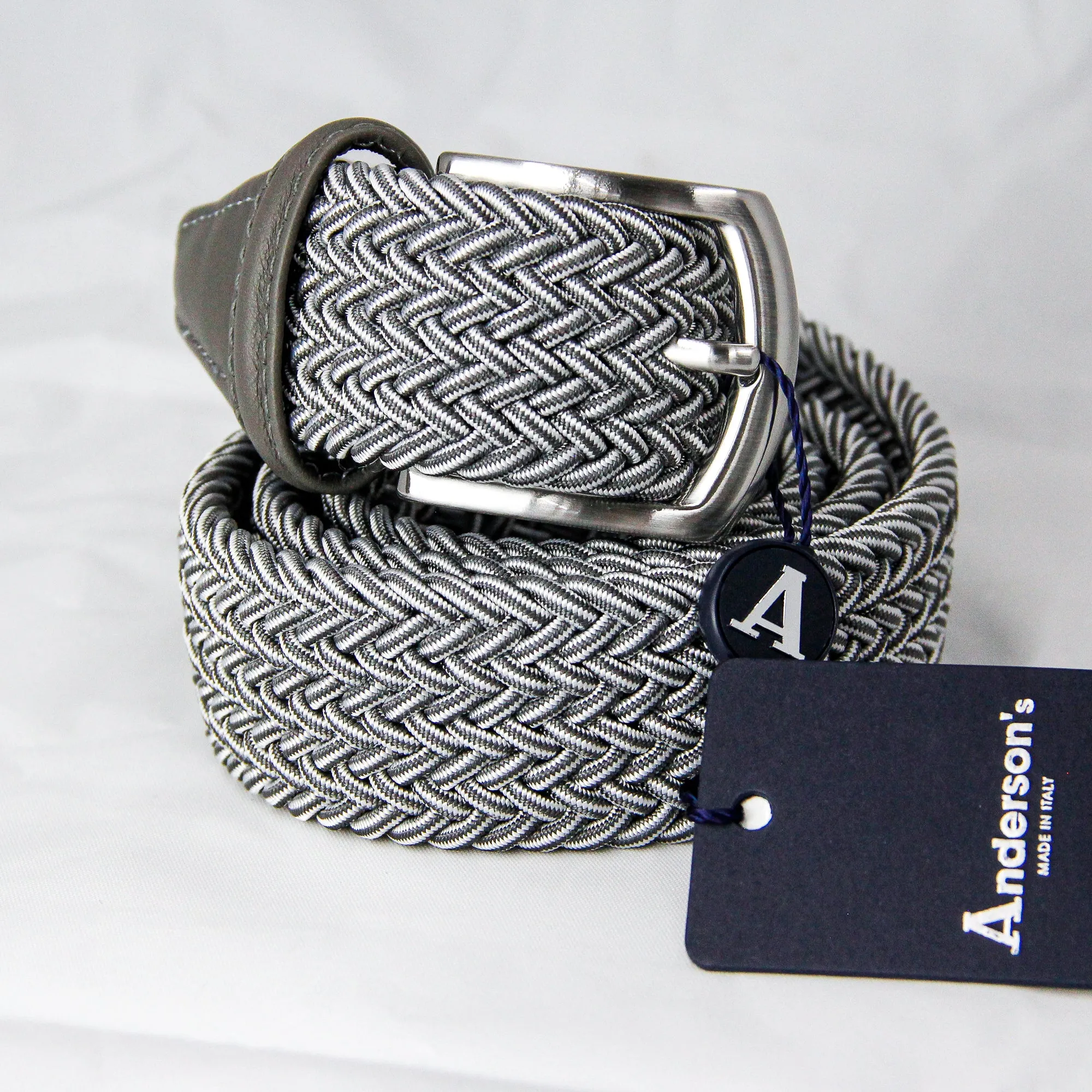 Gray Multicolour Woven Belt - Anderson's