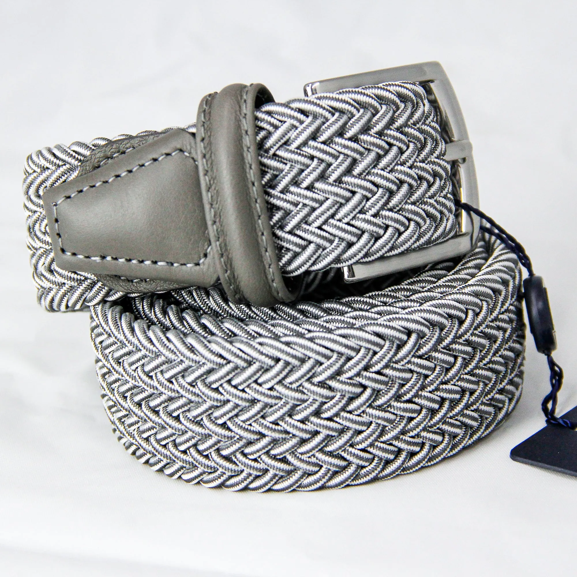 Gray Multicolour Woven Belt - Anderson's