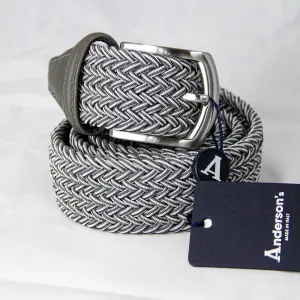Gray Multicolour Woven Belt - Anderson's