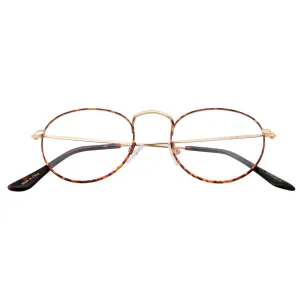 grinderPUNCH Halloween Costume Women Clear Lenses Oval Glasses