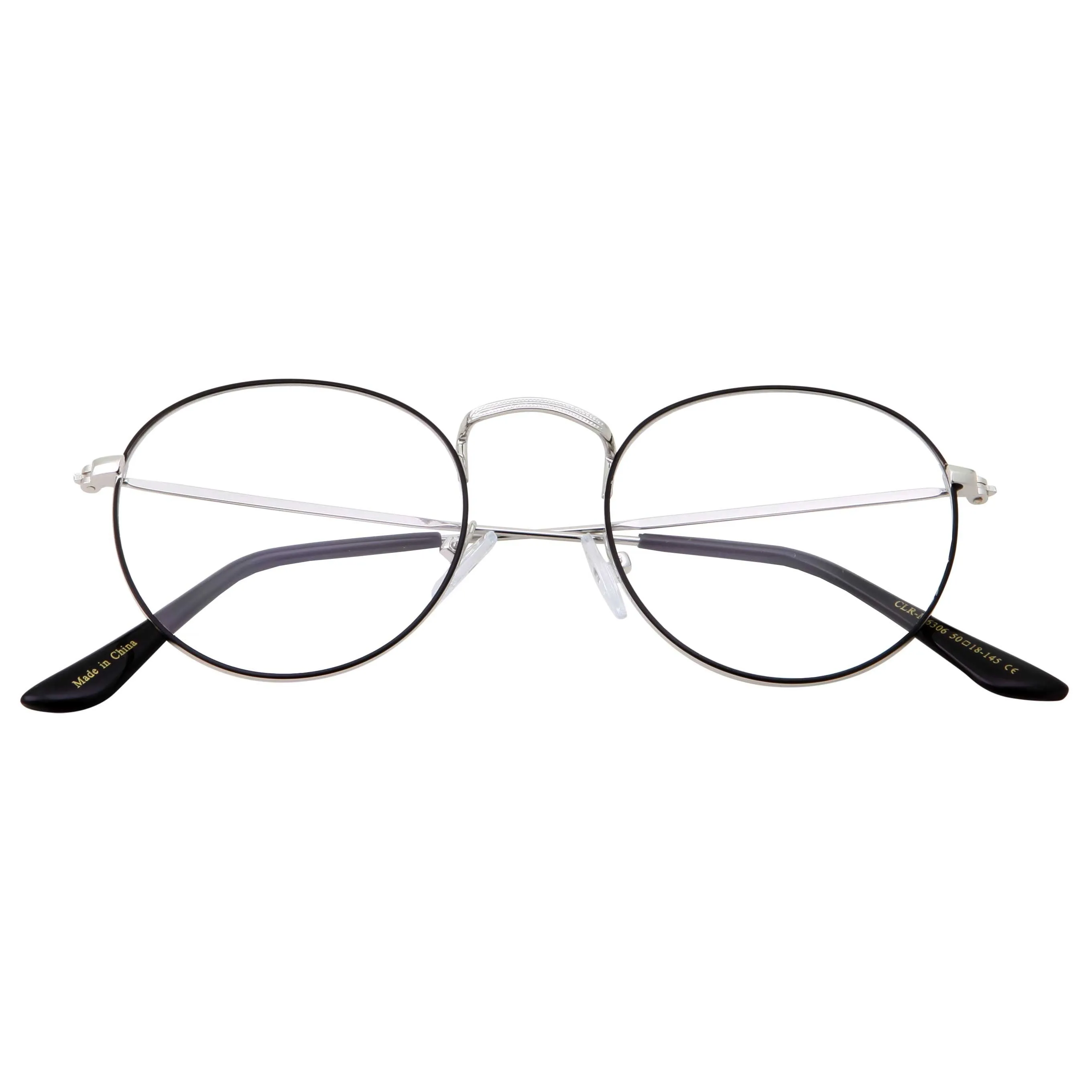 grinderPUNCH Halloween Costume Women Clear Lenses Oval Glasses