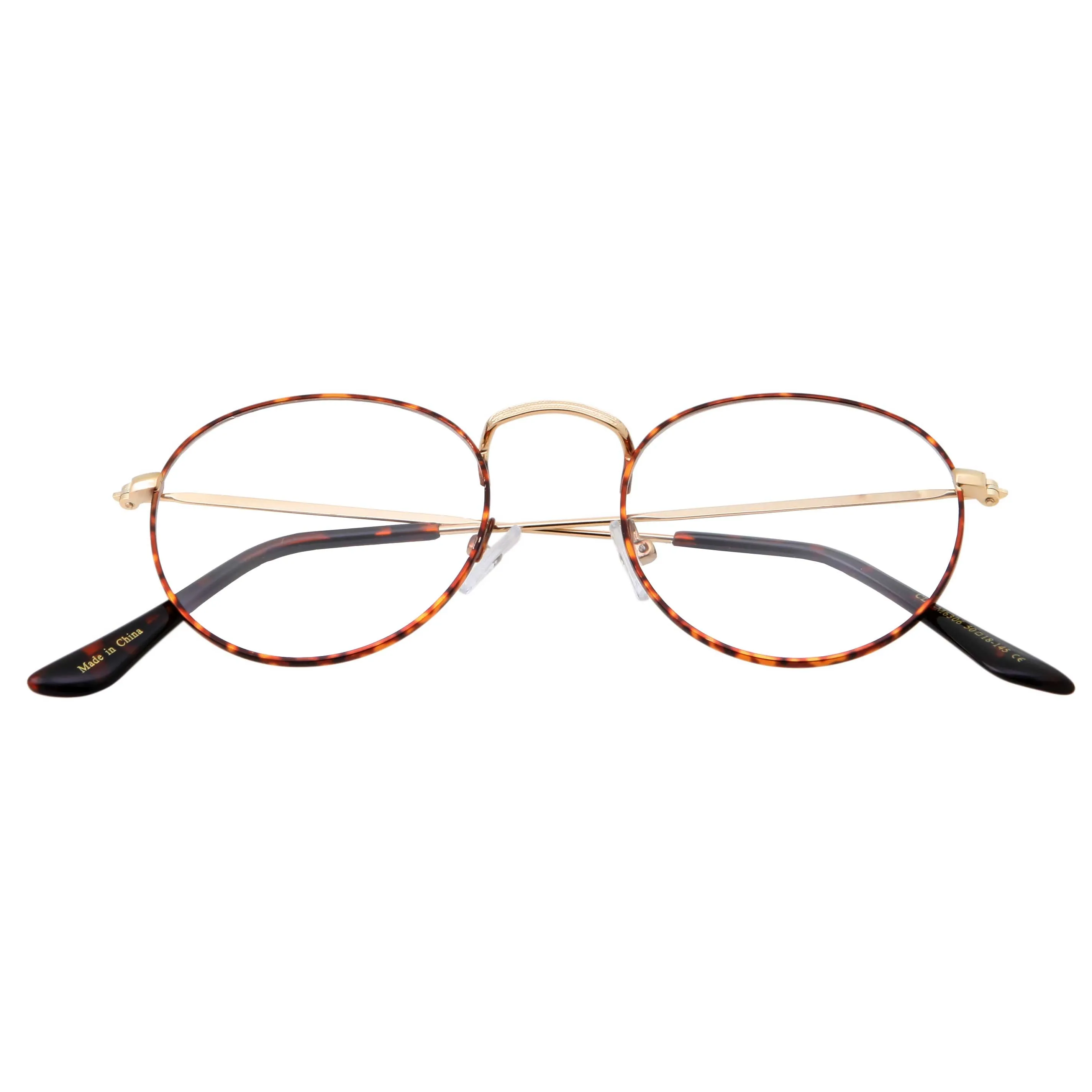 grinderPUNCH Halloween Costume Women Clear Lenses Oval Glasses