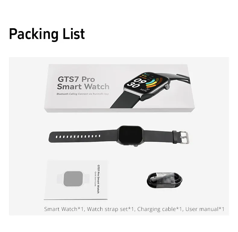 GTS7-Pro Women’s & Men’s Smartwatch for Android & IOS – 2” HD Touch Screen – Built-in Bluetooth, GPS & Alexa Technology – IP67 Waterproof – Health & Fitness Tracker: 100 Sport Modes – 5 Color straps (GOLD with BROWN LEATHER STRAP)