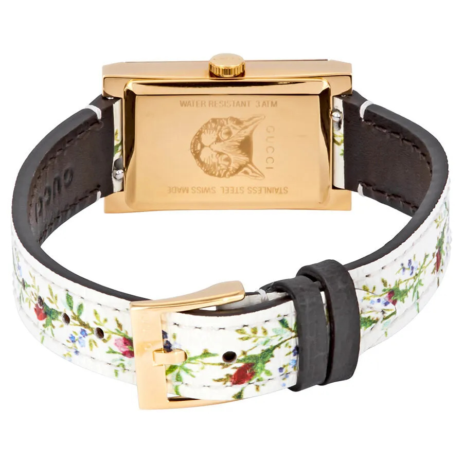 Gucci G-Frame Mother of Pearl Floral Dial Ladies Watch YA147407