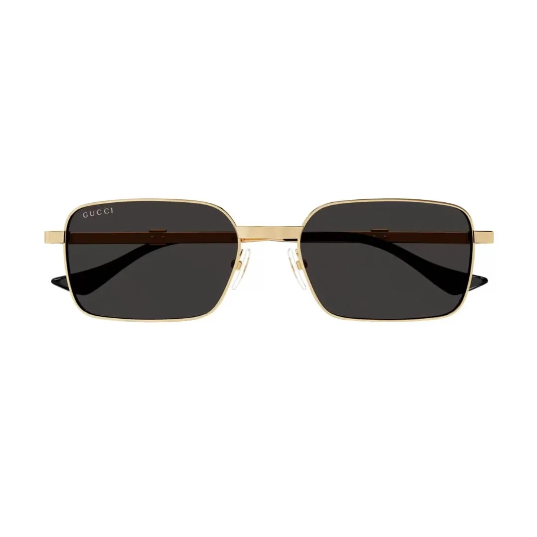 Gucci GG1495S 001 Men’s Sunglasses - Gold Frame, Grey Lenses