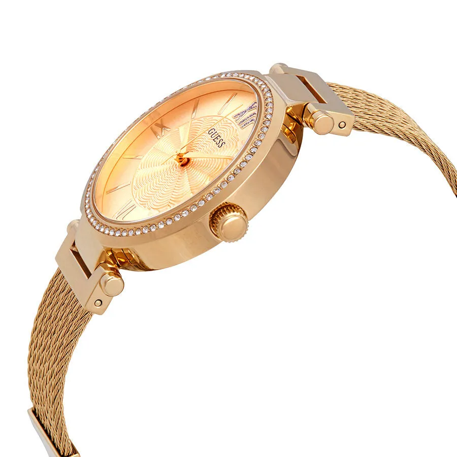 Guess Soho Crystal Gold Dial Yellow Gold PVD Ladies Watch W0638L2