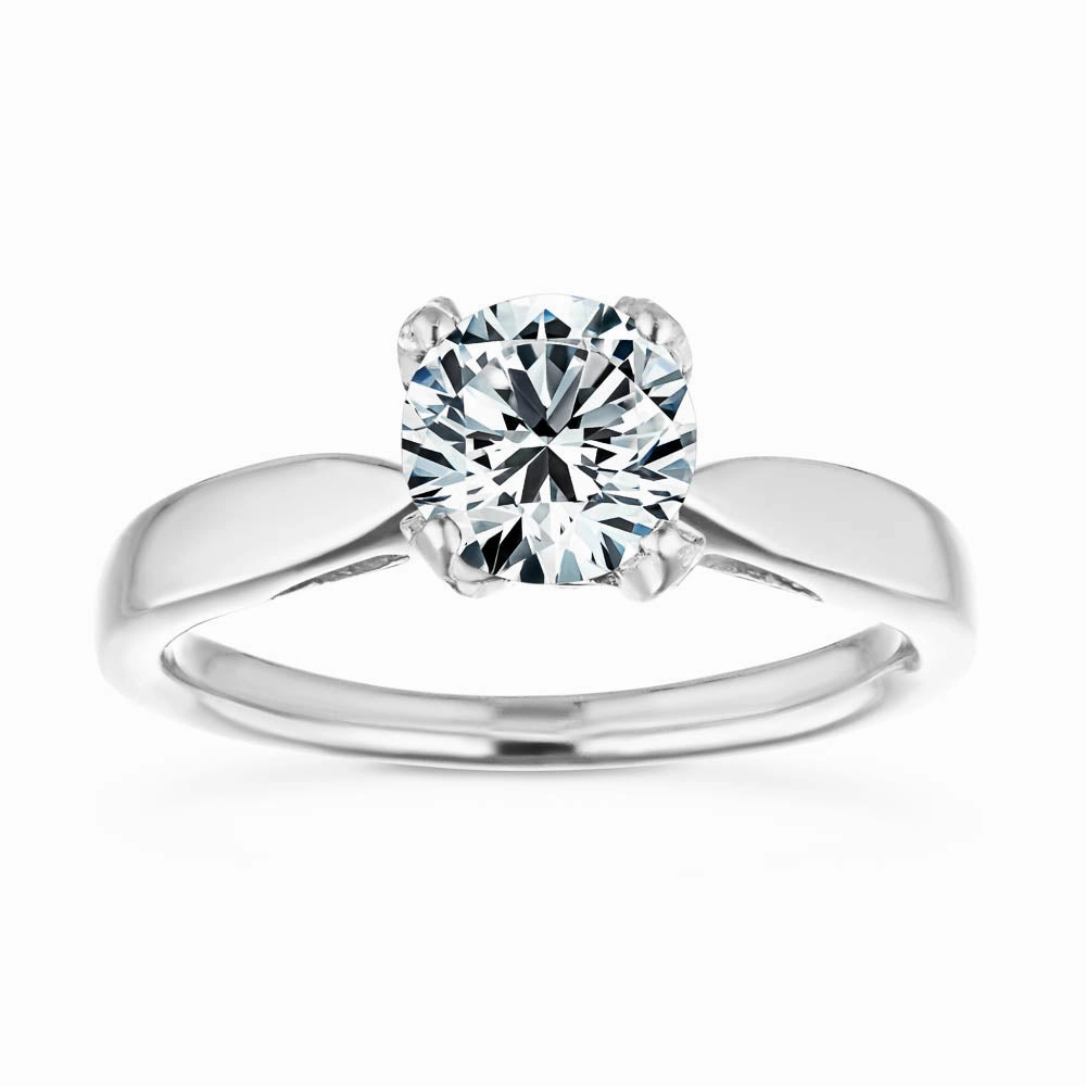Gwenyth Lab Grown Diamond Four Prong Side Stone Engagement Ring Universal Gift Elegant Craft