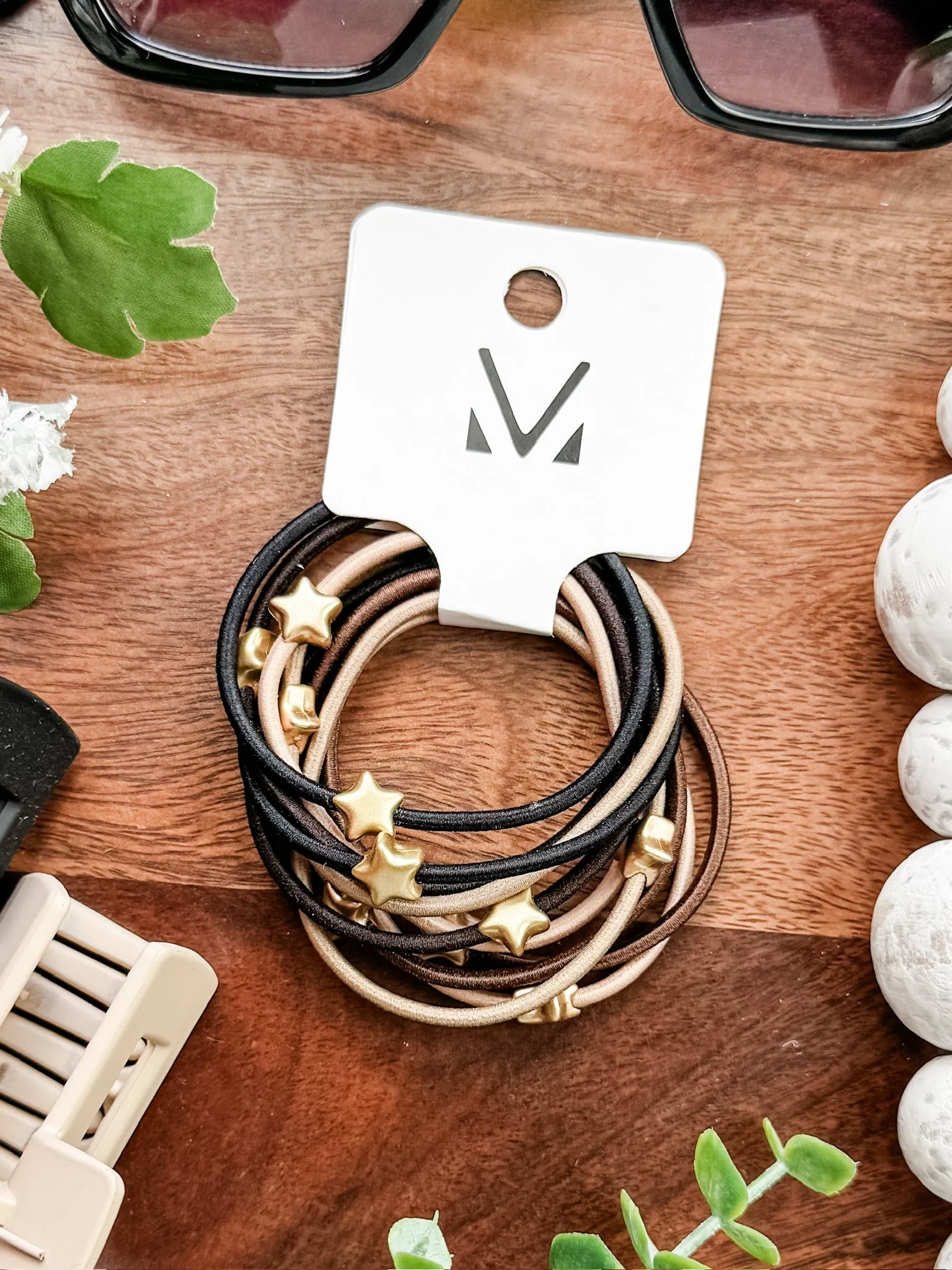 Hair Tie Bracelet Sets - Neutral Gold Accents by Michelle Mae