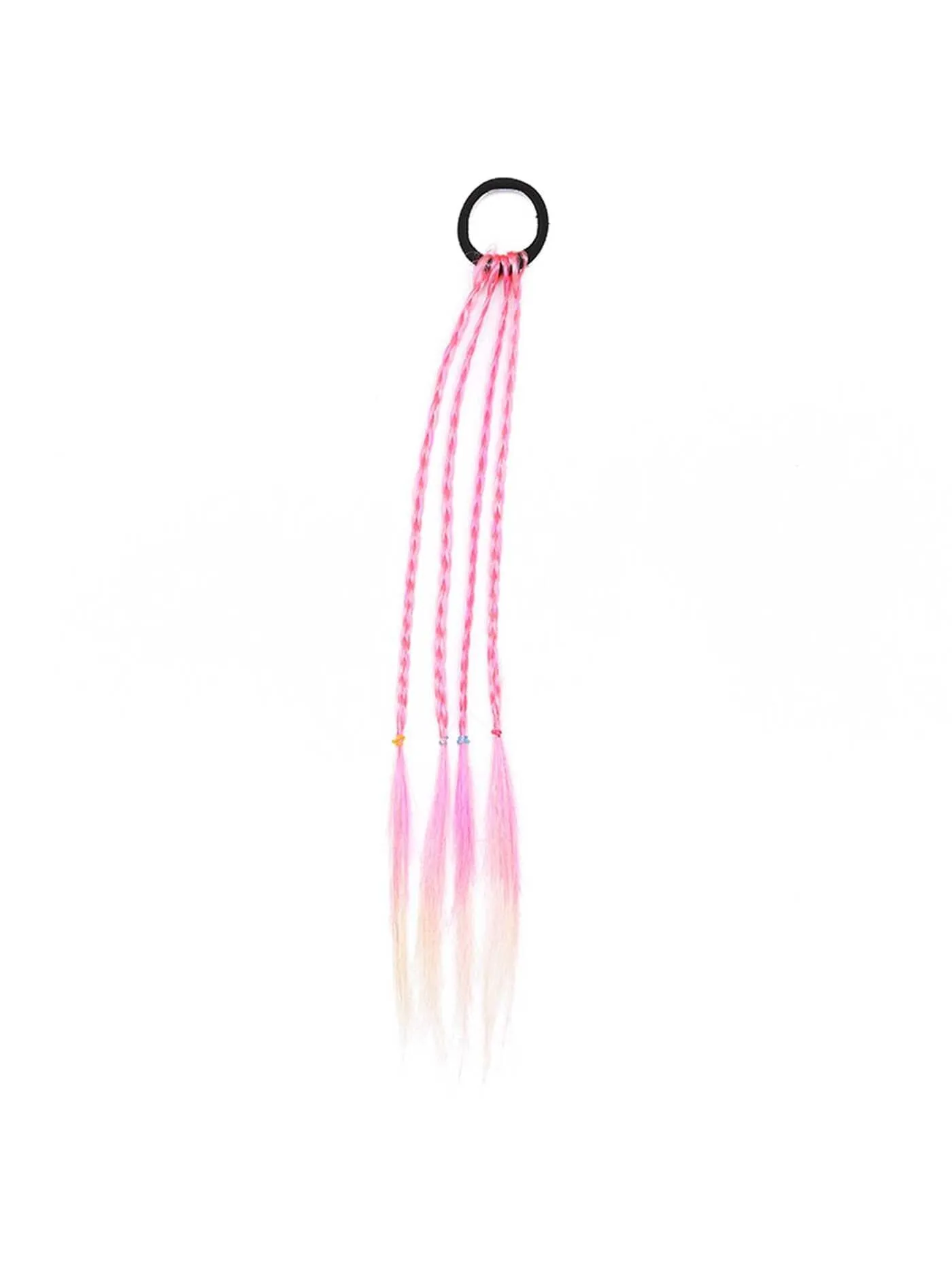 Hair ties for women|1 Set (4pcs) Girls' Colorful Synthetic Hair Braiding Hair Ties